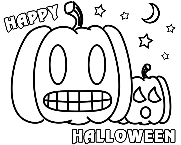 Happy Halloween Pumpkin Coloring Pages 2018