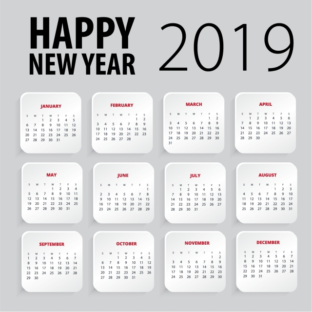 New Year 2019 Calendar Download