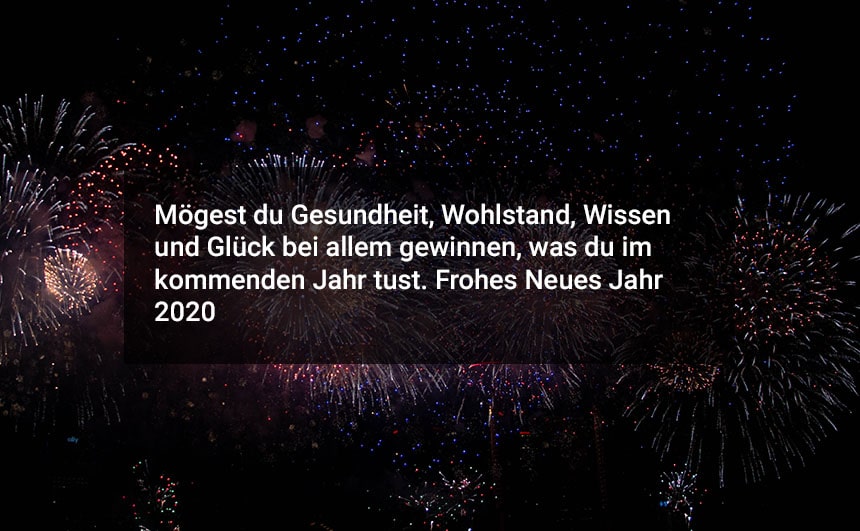 Happy New Year 2020 in Germany